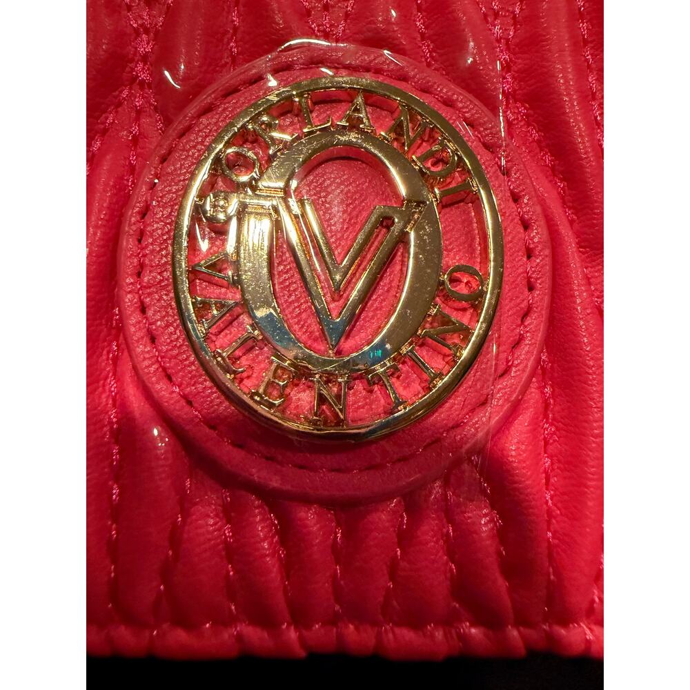 NWT Valentino Orlandi Quilted Vegan leather Pink Crossbody with gold hardware - Picture 2 of 9